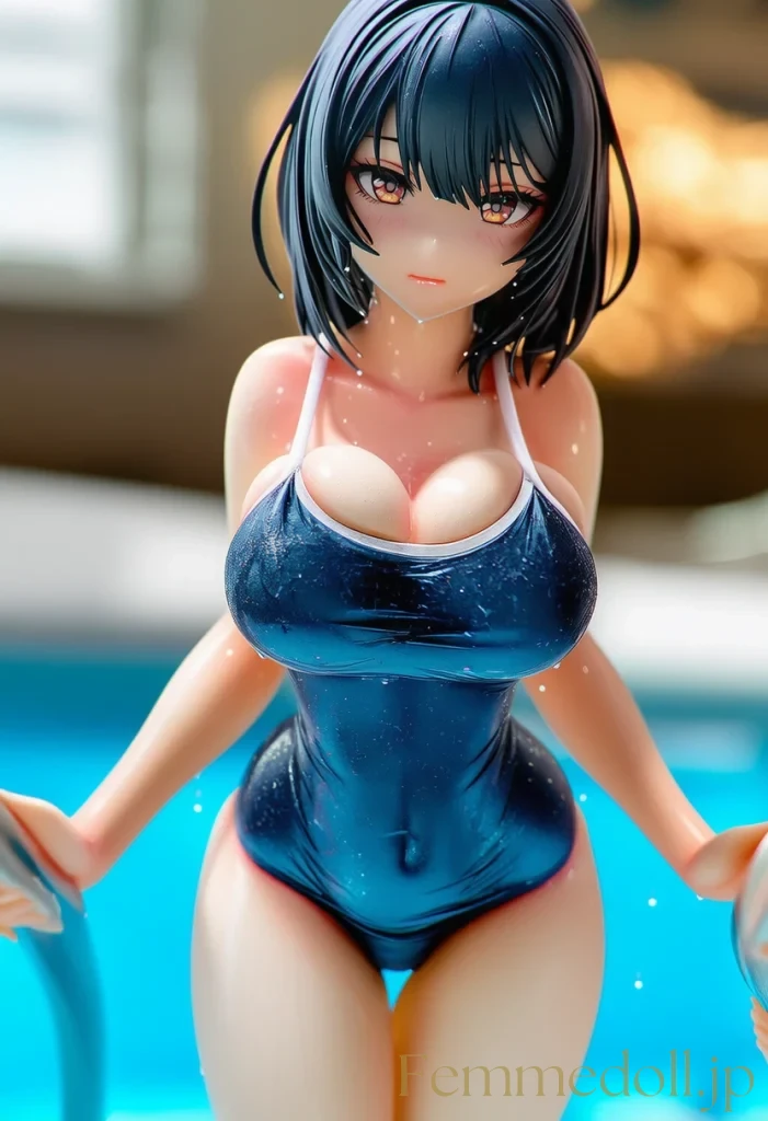 厳選！スク水巨乳女の子の濡れ体エロイラスト30連発！
