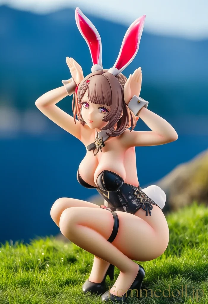 【オリジナル】うさぎぴょんぴょん飛び跳ね、身体揺らして発情ポーズ【フィギュアAIエロ30枚】