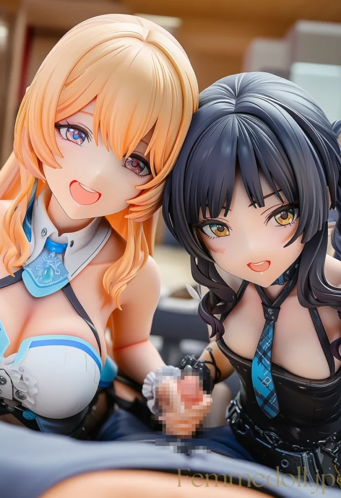 2人の美少女が同時に扱く　極上W手コキハーレムイラスト 30枚