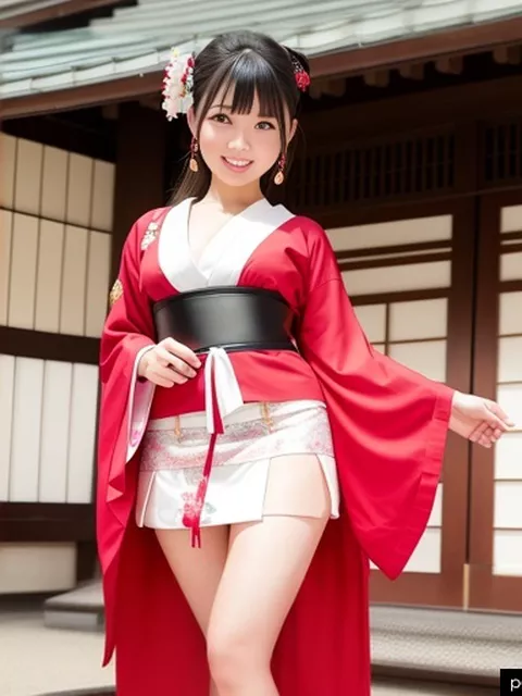 ミニスカ・ショーパン画像まとめ その44（和服編）