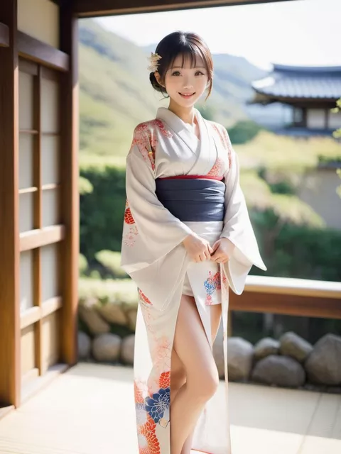 脚チラとか丈の短めの着物画像まとめ