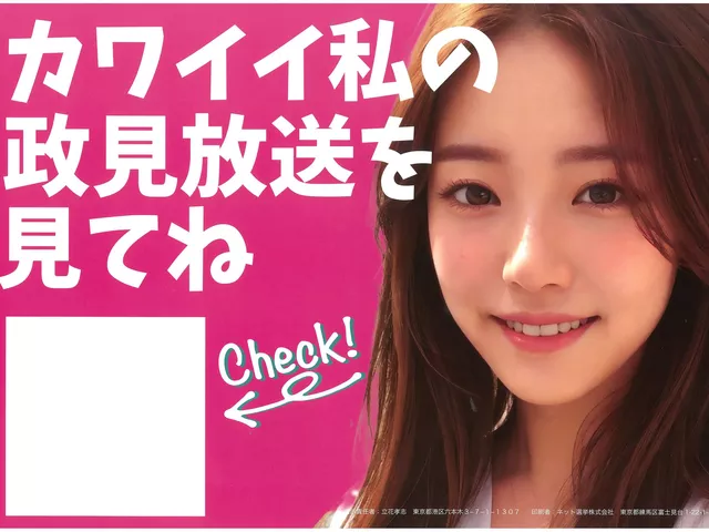 2024年都知事選挙で物議を醸した選挙ポスター「カワイイ私の政見放送を見てね」の画像