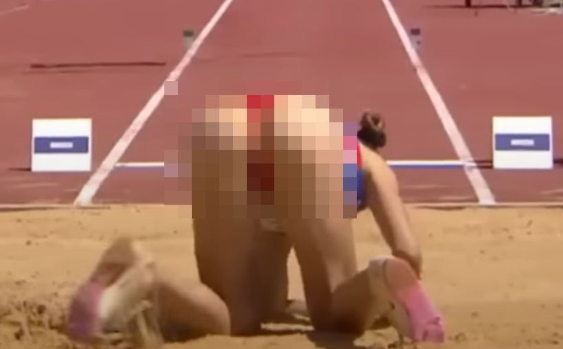 【画像あり】女子陸上選手、四つん這いのお尻を撮られてしまうｗｗｗｗｗｗｗｗｗ