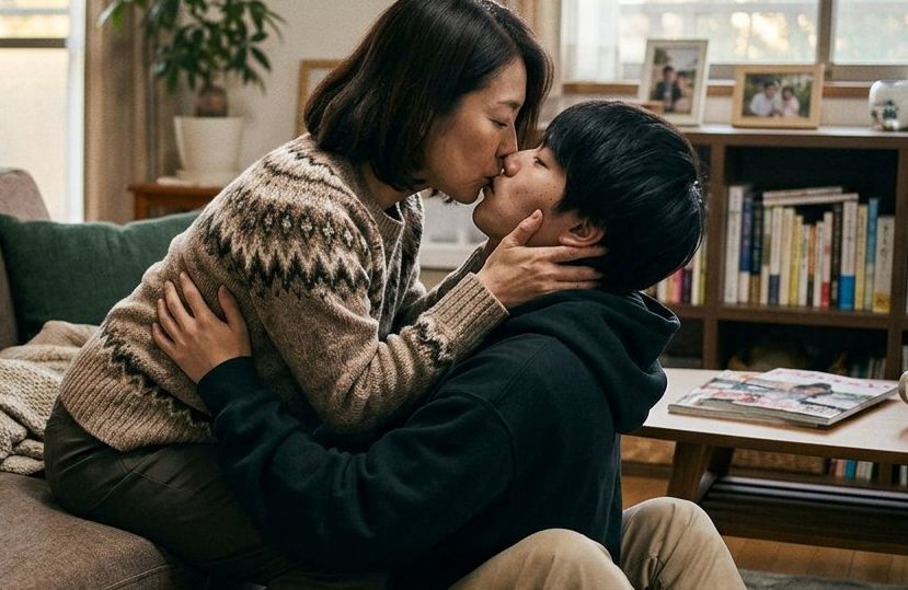 【画像】オバサンと若者のキス、ほんまに工ロすぎるwwwwwwwwwwwwwwwwwwwww