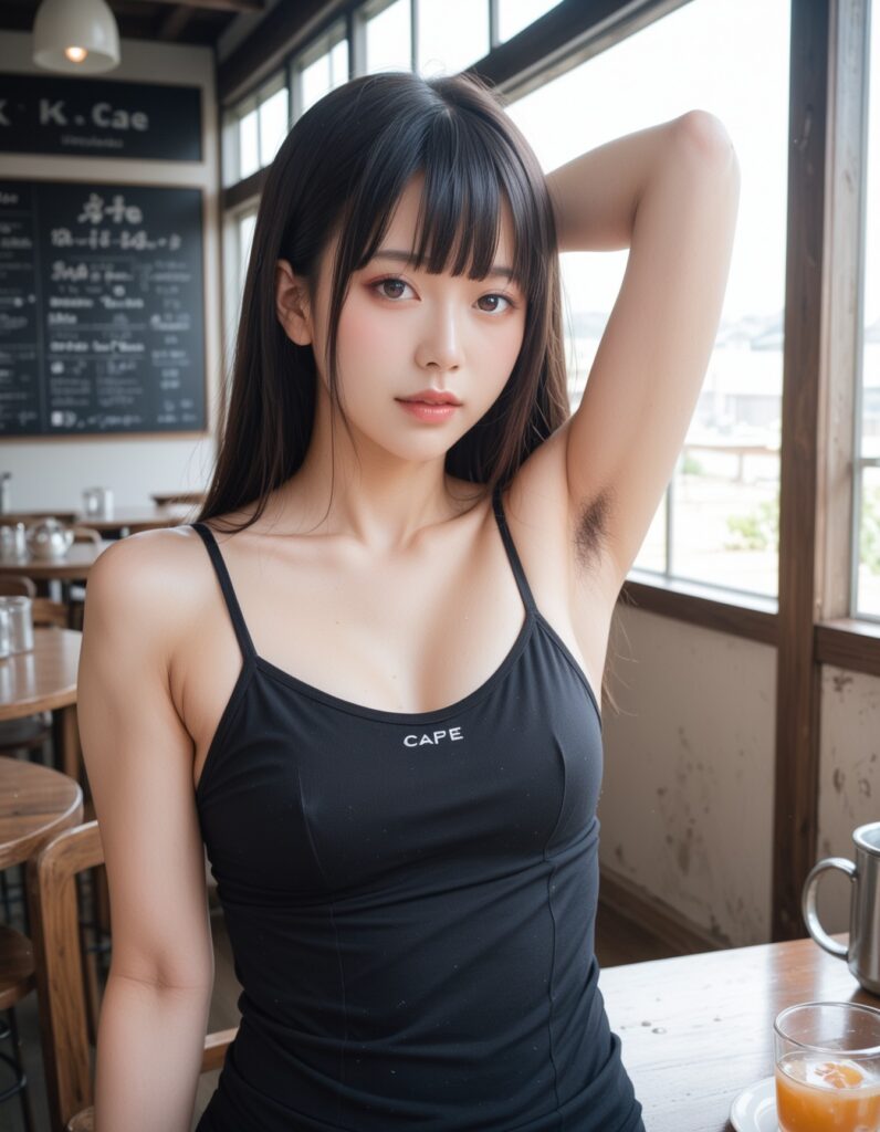 【AI腋毛画像】退屈を喰らうAI美女の腋毛