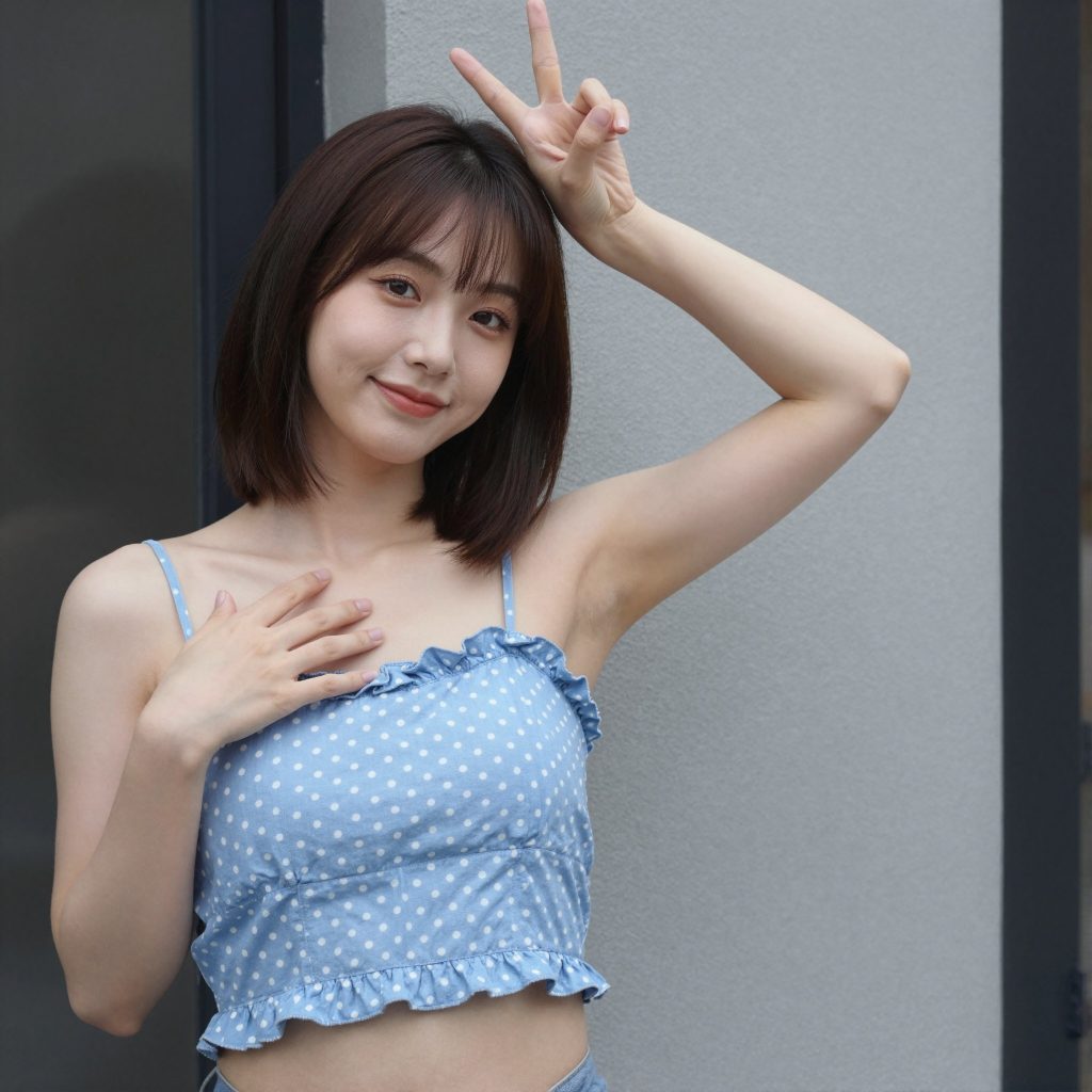 【AI腋フェチ画像】Z-Imageのかわいいお姉さんの腋