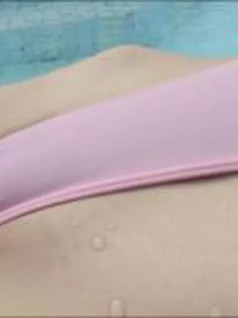 【フェチ画像】透けてる！？高身長美少女のハイレグ水着をじっくり接写????グイグイ×水中カメラ【木村あやね】