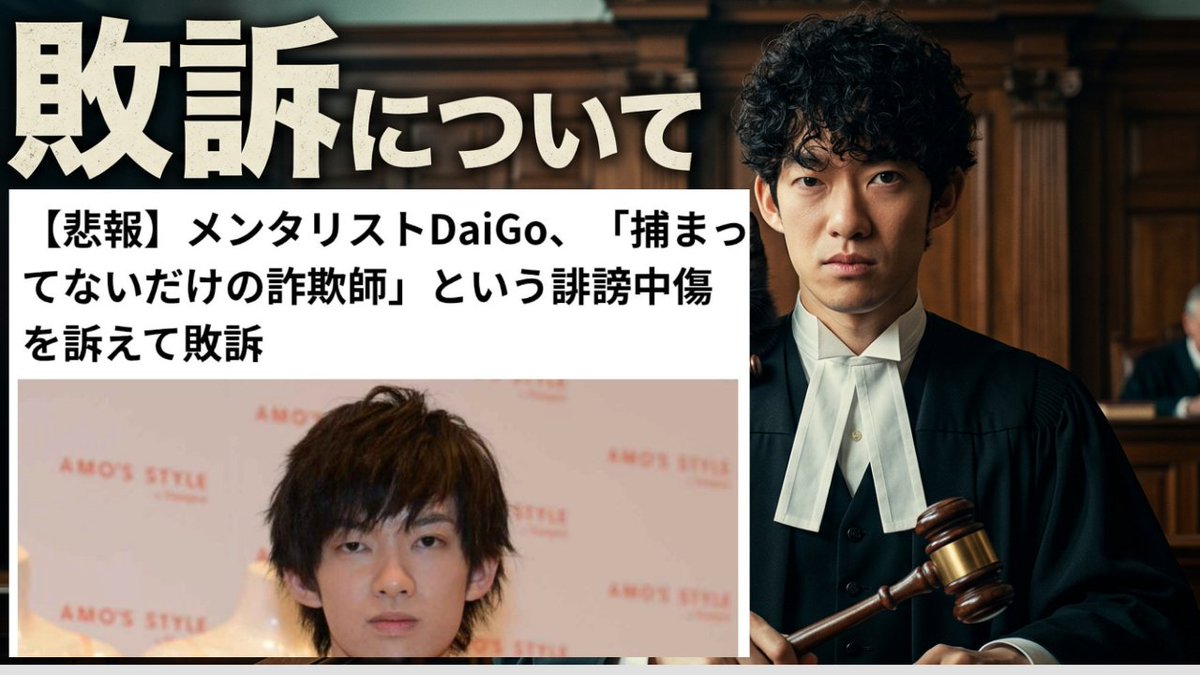 「生きてるだけで罰ゲーム」DaiGoの裁判和解エピ