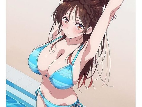 （ＡＩ）【音声付き動画6本】プールで水着の水〇千鶴とプライベートレッスン（彼女、お借りします）
