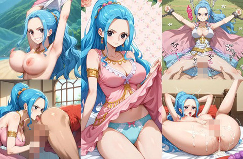 （AI　原作寄り）ワンピースイラストエロ画像_砂漠の国の巨乳王女ちゃんのもっとエロくなった画像集！（ワンピース・ビビ）（２０２５年）