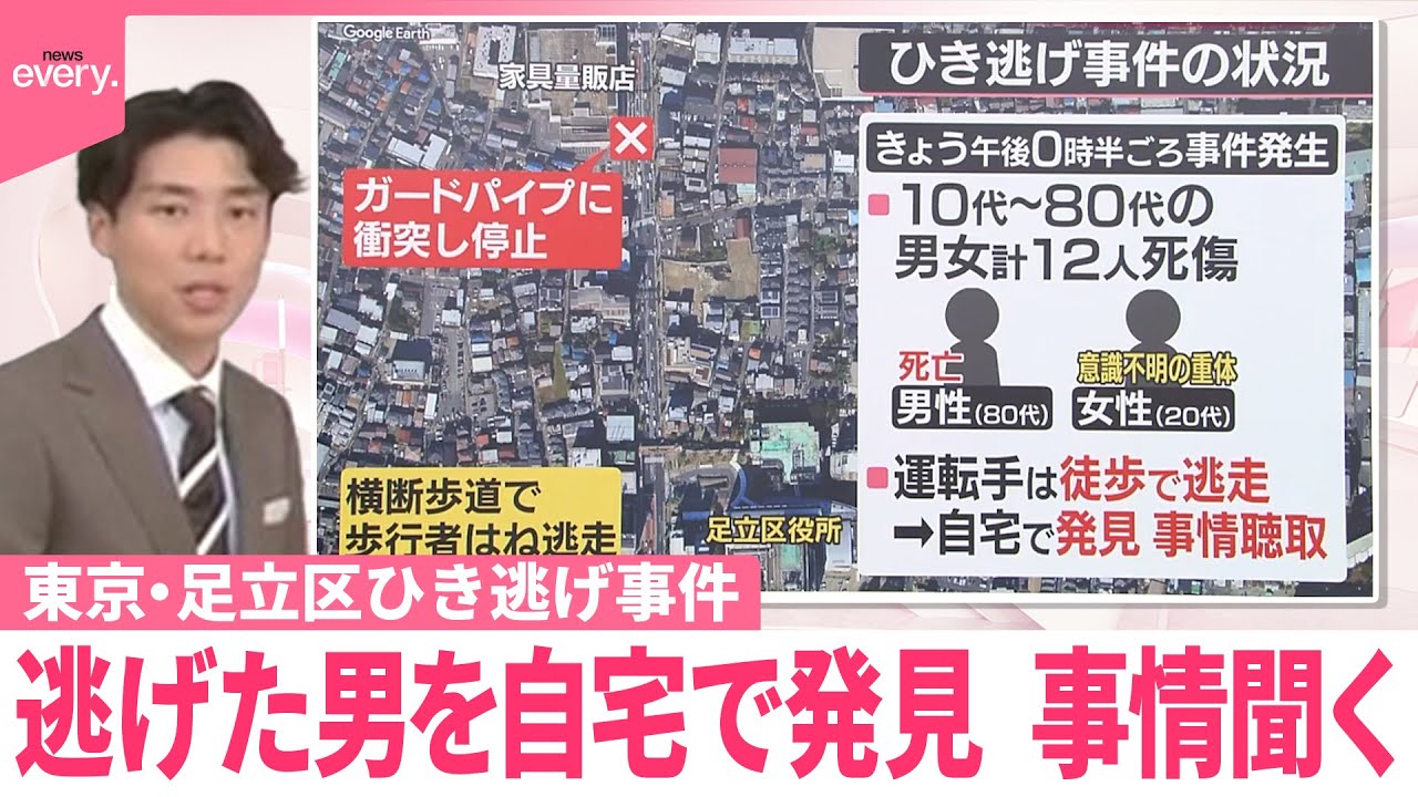 【許さない…精神疾患で通院歴でも！】足立区ひき逃げ犯身柄確保、危険運転致死傷罪も視野に捜査…職業不詳の男は精神疾患で通院歴が！