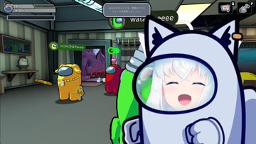 【ホロライブ】ホラーなのにただ可愛いフブちゃん：AmongUs 3D白上フブキ