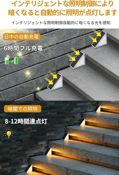 【夜の庭が劇的に変わる】屋外用LEDソーラーライトで階段や足元を明るく快適にする方法「夜間の安全対策にこそ、ソーラーライトを」