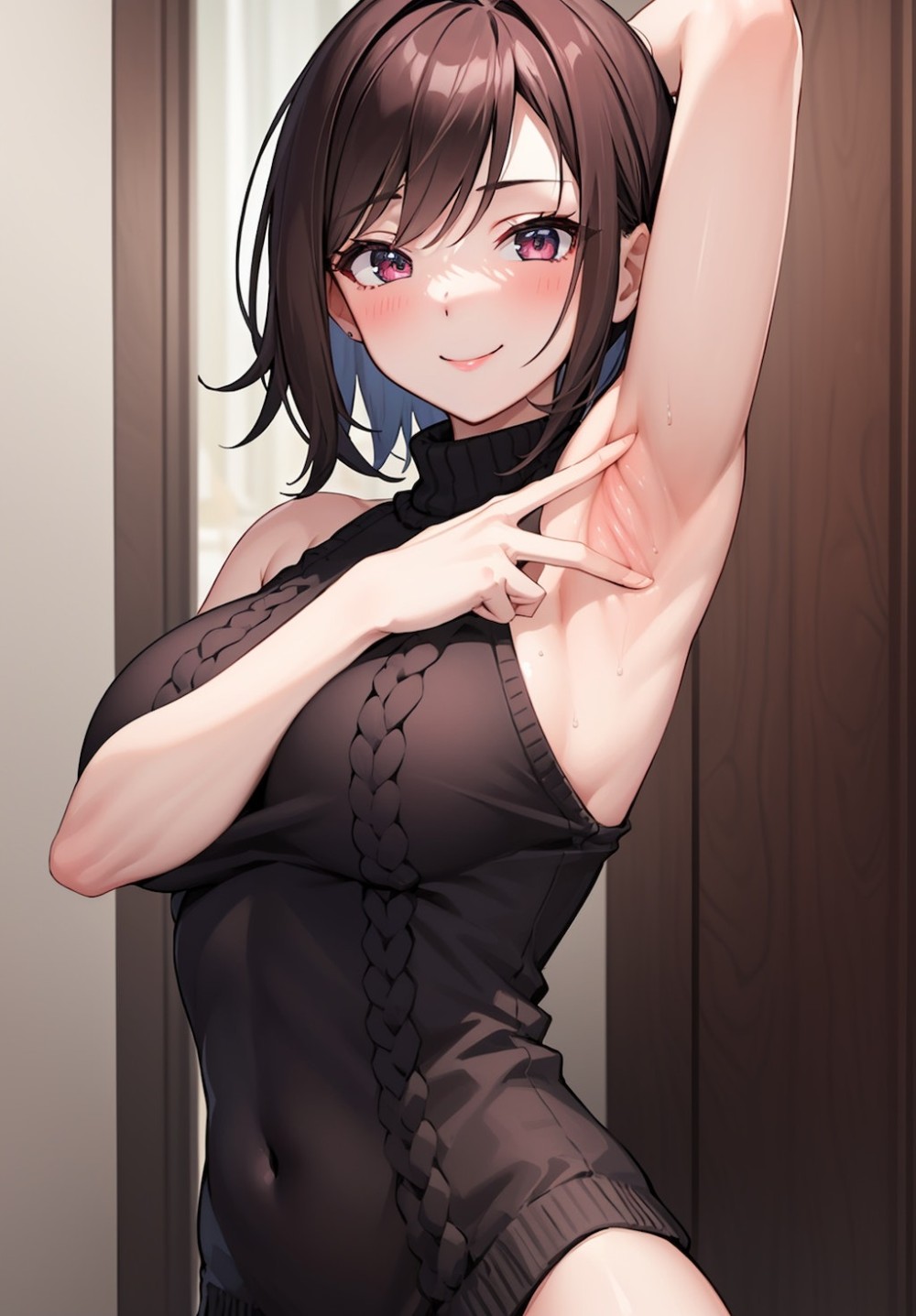 【AIイラスト】女の子の腋・ワキが描かれたAI画像まとめ【アニメ調】 Part 3