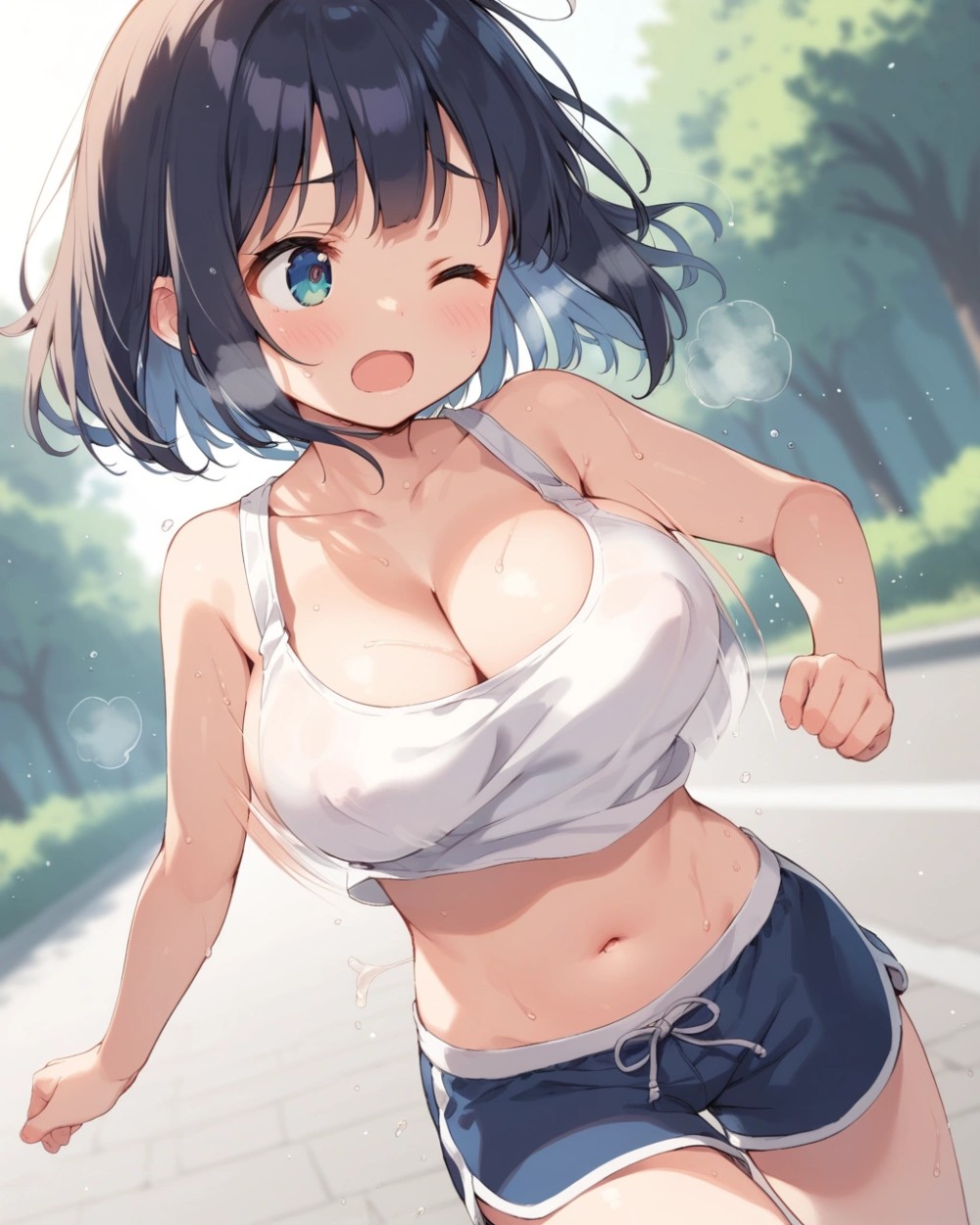 【AIイラスト】タンクトップを着た女の子のAI画像まとめ【アニメ調】 Part 3