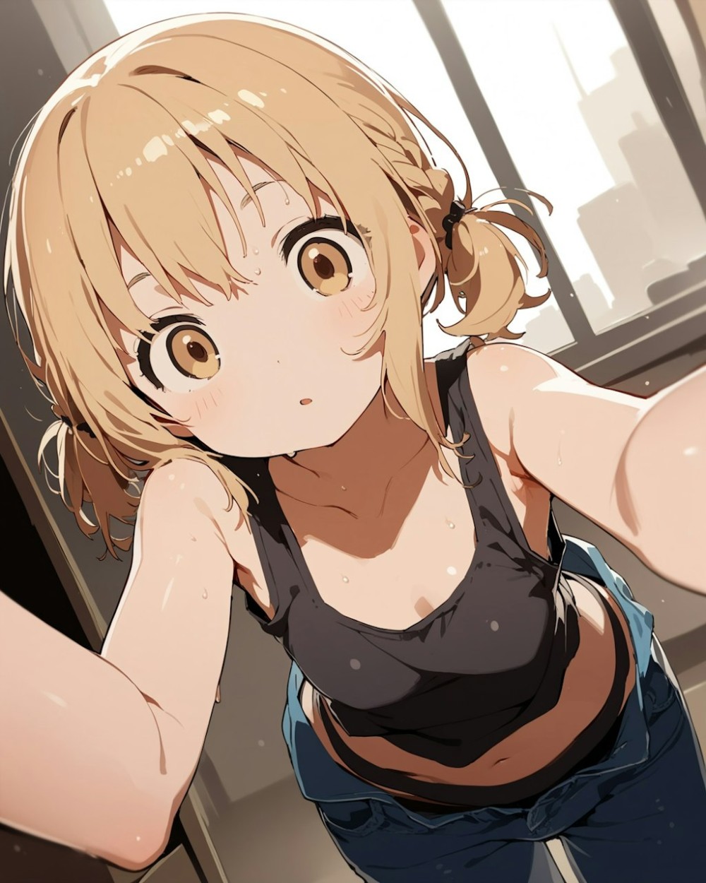 【AIイラスト】タンクトップを着た女の子のAI画像まとめ【アニメ調】 Part 5