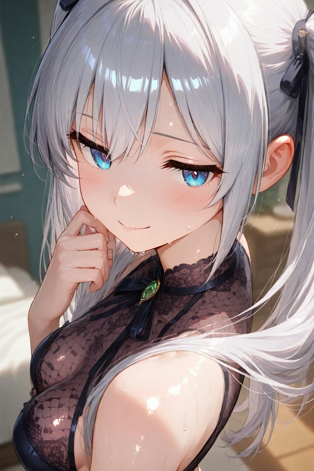 【AIイラスト】銀髪の女の子のAI画像まとめ【アニメ調】 Part 12