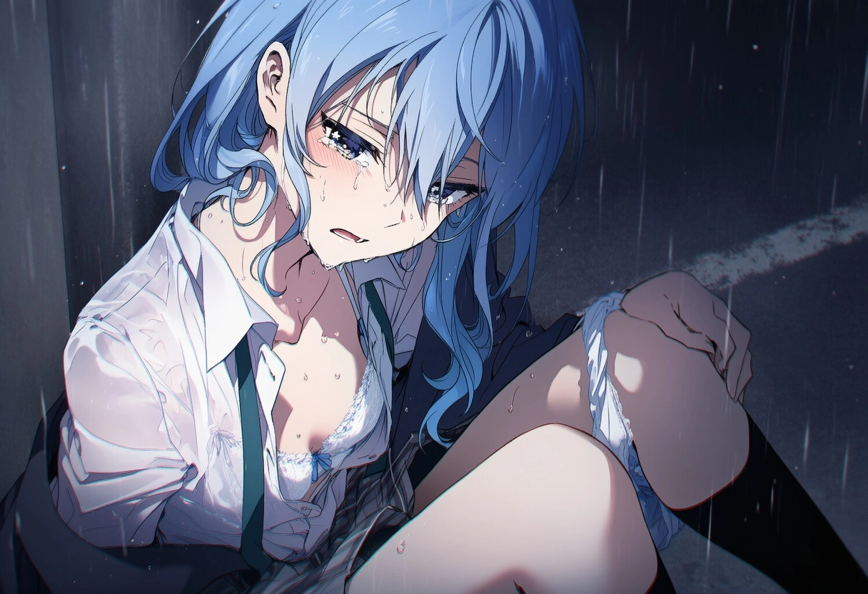 濡れ透けsiちゃん：雨天強姦