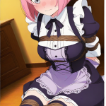 【エロ画像】ピンク髪ボブ巨乳メイド×縛り・拘束_AI_アニメエロ画像