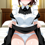 【エロ画像】茶髪内巻きセミロング背高スレン×くぱぁ・大開脚_AI_アニメエロ画像
