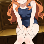【エロ画像】茶髪ウェーブロング貧乳小柄×おしっこ・放尿_AI_アニメエロ画像