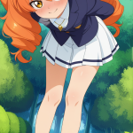 【エロ画像】オレンジツインテール貧乳×美少女エロ_AI_アニメエロ画像