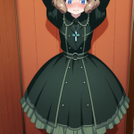 【エロ画像】茶髪ショート細身ゴシック×縛り・拘束_AI_アニメエロ画像