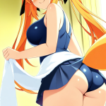 【エロ画像】紫髪ツインテールむっちり×バック・後背位_AI_アニメエロ画像