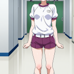 【エロ画像】紫髪ツインテール長身貧乳×体操服・ブルマ_AI_アニメエロ画像