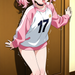 【エロ画像】ピンクグラデツインテール細身×アヘ顔・イキ顔_AI_アニメエロ画像