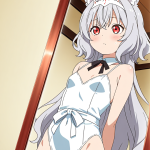 【エロ画像】グレーショートウェーブスレンダ×鏡越し_AI_アニメエロ画像