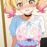 【エロ画像】グラデーションツインテール長身×授乳・母乳_AI_アニメエロ画像