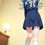 【エロ画像】銀髪内巻きセミロングロリ×貧乳・微乳_AI_アニメエロ画像