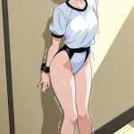 【エロ画像】赤髪ショートスレンダー×アヘ顔・イキ顔_AI_アニメエロ画像