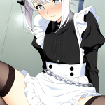 【エロ画像】白髪お団子グラマラス悪魔メイド×おしっこ・放尿_AI_アニメエロ画像