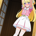 【エロ画像】金髪ハーフアップむっちり小柄×縛り・拘束_AI_アニメエロ画像