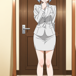 【エロ画像】青髪外ハネボブスレンダー×鏡越し_AI_アニメエロ画像