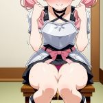 【エロ画像】桜色ツインテール長身細身×おしっこ・放尿_AI_アニメエロ画像