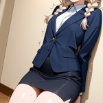 【エロ画像】プラチナツインおさげむっちり×アヘ顔・イキ顔_AI_アニメエロ画像