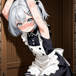 【エロ画像】ピンク髪ショートロリ巨乳×縛り・拘束_AI_アニメエロ画像