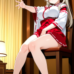 【エロ画像】プラチナツインテール巨乳×オナニー・自慰_AI_アニメエロ画像