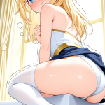 【エロ画像】金髪サイドテールロリ体型×美少女エロ_AI_アニメエロ画像