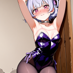 【エロ画像】黒髪くせ毛ショート貧乳小柄×縛り・拘束_AI_アニメエロ画像