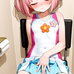 【エロ画像】ピンク髪外ハネボブロリ体型×オナニー・自慰_AI_アニメエロ画像