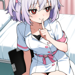 【エロ画像】マゼンタくせ毛ショート貧乳小柄×ナース服_AI_アニメエロ画像