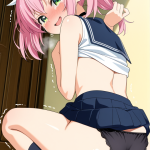 【エロ画像】紫髪ツインテール長身スレンダー×美少女エロ_AI_アニメエロ画像