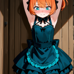 【エロ画像】オレンジポニーテールロリ×縛り・拘束_AI_アニメエロ画像
