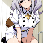 【エロ画像】茶髪サイドテールグラマラス×ナース服_AI_アニメエロ画像