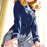【エロ画像】金髪セミロング長身貧乳×アヘ顔・イキ顔_AI_アニメエロ画像