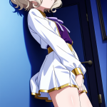 【エロ画像】プラチナブロンド跳ねショートス×オナニー・自慰_AI_アニメエロ画像